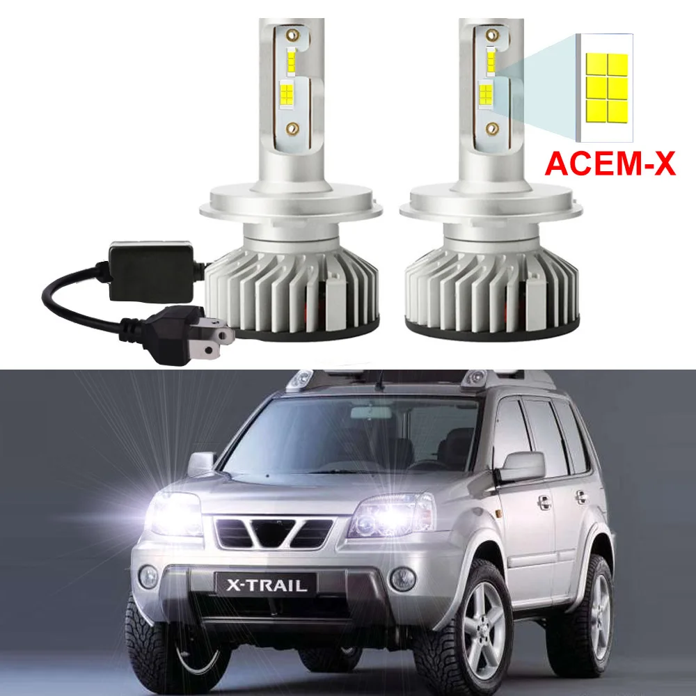2Pcs Car Led Headlight Bulb For NISSAN XTRAIL X Trail xtrail T30 2001