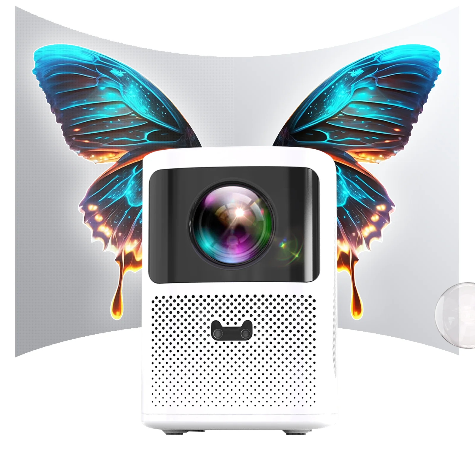 EGOBAS 1080P 프로젝터, 안드로이드 4K 디코딩 800ANSI 자동 초점 지능형 화면 정렬, 와이파이 6 블루투스 비디오 홈 프로젝터 