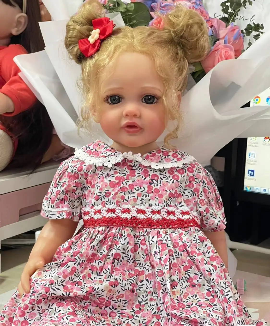 55CM Full Body Soft Silicone Vinyl Reborn Toddler Girl Princess Betty Lifelike Soft Touch Flexible 3D Skin Visible Veins reborn dolls