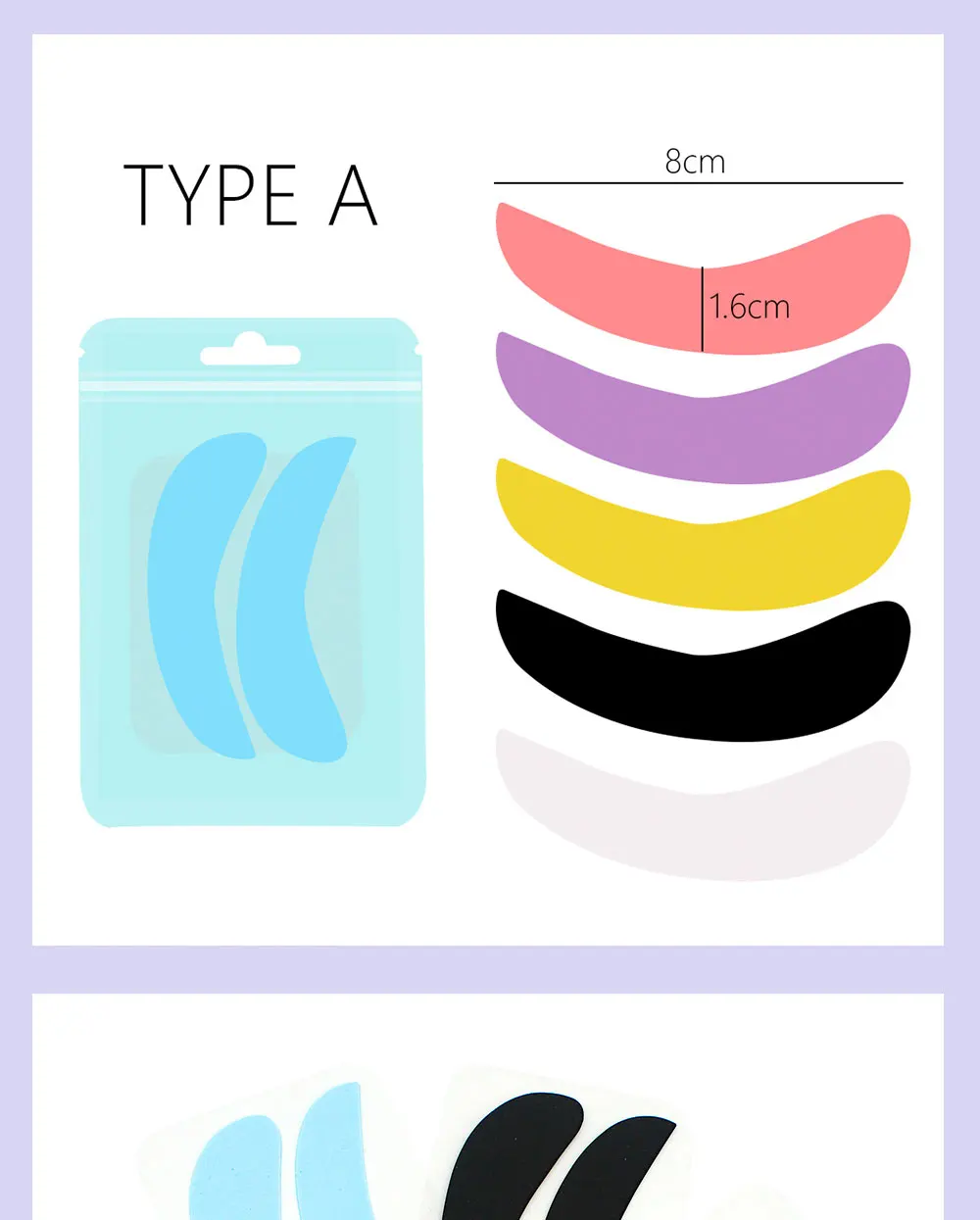 NICOO Wiederverwendbare Silikon-Augenklappen, Wimpernverlängerungs-Patch, Make-up-Tools, Wimpernlift-Pads, Silikon-Augenpads für Wimpernverlängerung – Detail 5