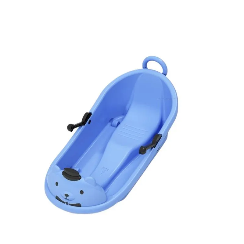눈썰매 대형 Double Thick Snowboard Skiing Board Kids Sand Skating Rim Wear-Resistant Adult and Children Snow Sledge Sled
