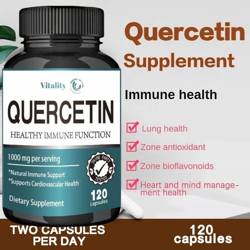 Ultra High Purity Quercetin Capsules + Highly Purified and Bioavailable-1000 Mg Per Serving-120 Quercetin Supplements