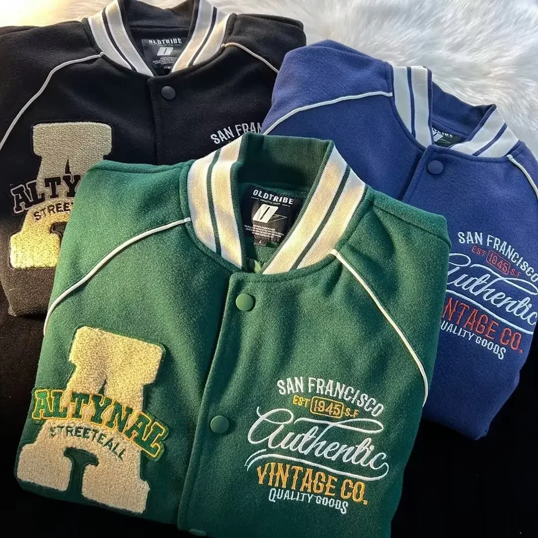American Baseball Suit Jacket Men's College Harajuku Loose