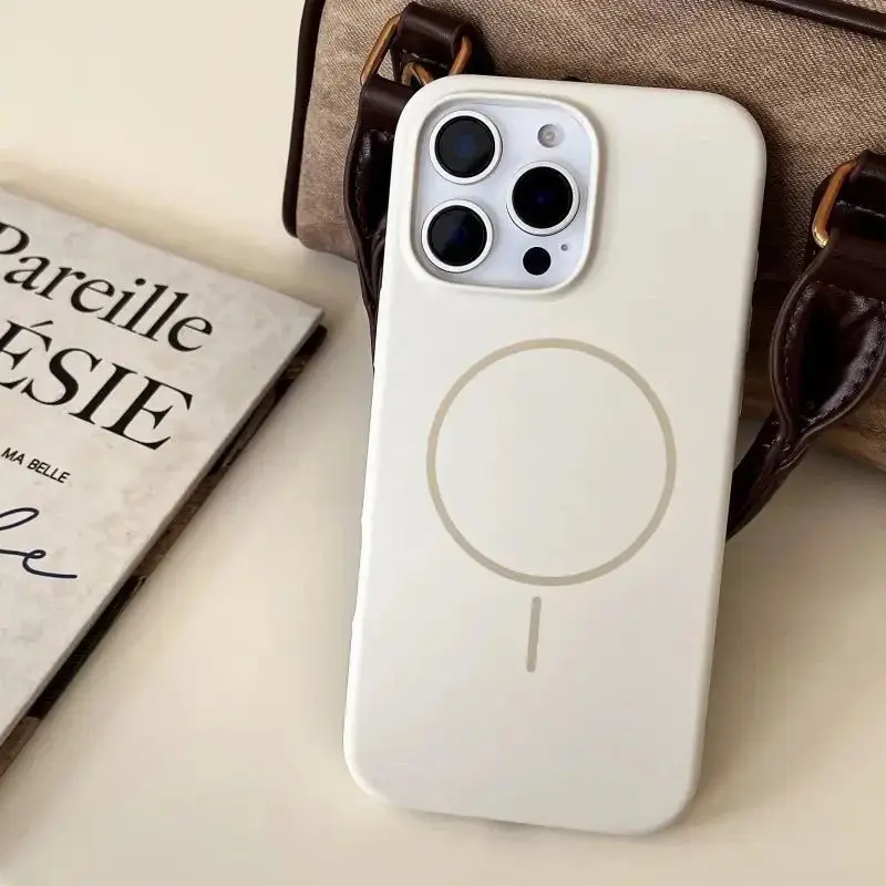 Premium Liquid Silicone Magnetic Case - Shockproof & Wireless Charging Compatible
