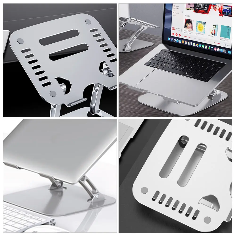 알루미늄 노트북 스탠드 휴대용 컴퓨터 홀더를 지원하는 스탠드 사무용품 합금 랙