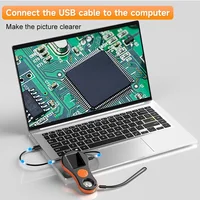 Digital Magnifier 2MP Video Portable Microscope 2.0'' Screen 8LEDs With Magnifying Glass For Windows/Mac 32B TF Card For Option 4