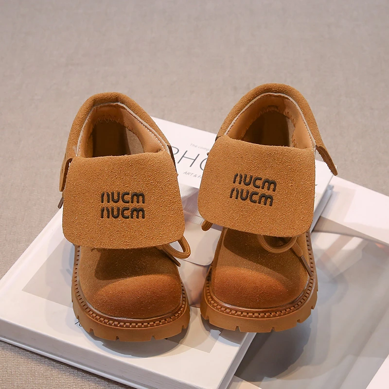 Girls Soft Leather Anti Slip Boots