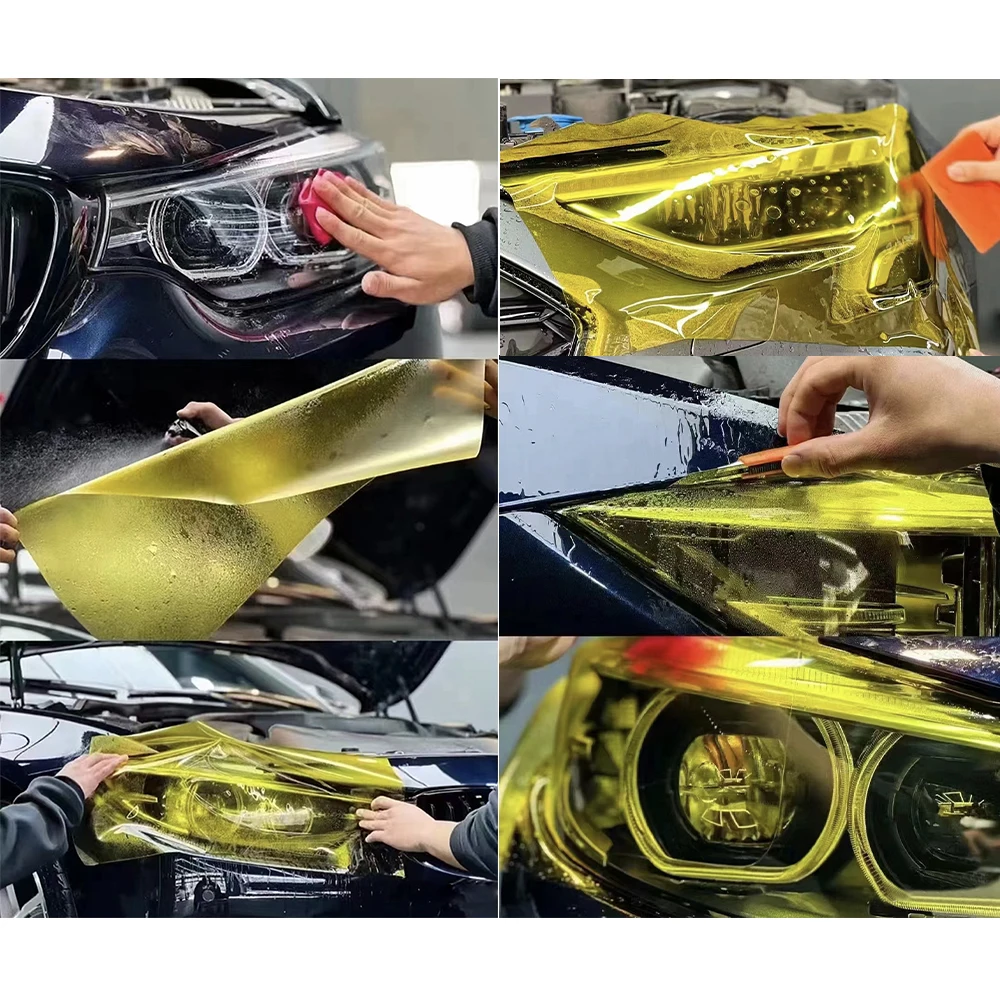 Auto Car Light Headlight Taillight Tint Vinyl Film Sticker Motorcycle Waterproof Film Diy Whole Car Decoration headlight film cover
