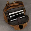 Hot Multifunction Fashion Men Backpack Vintage Leather Backpack Leather School Bag Neutral Large Travel Backpack Daypack Men 5