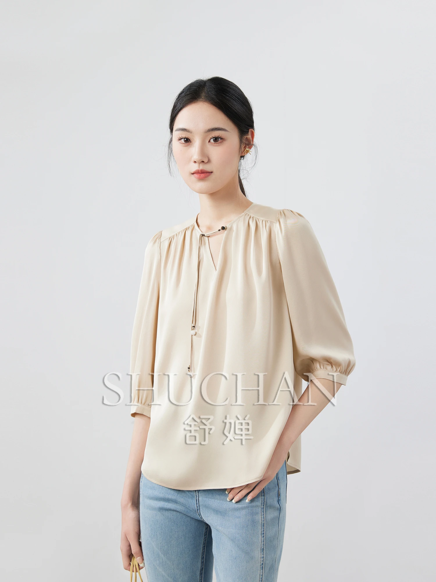 

2024 92% natural silk blouse for women blusas mujer women tops blouses for women fashion blusa feminina