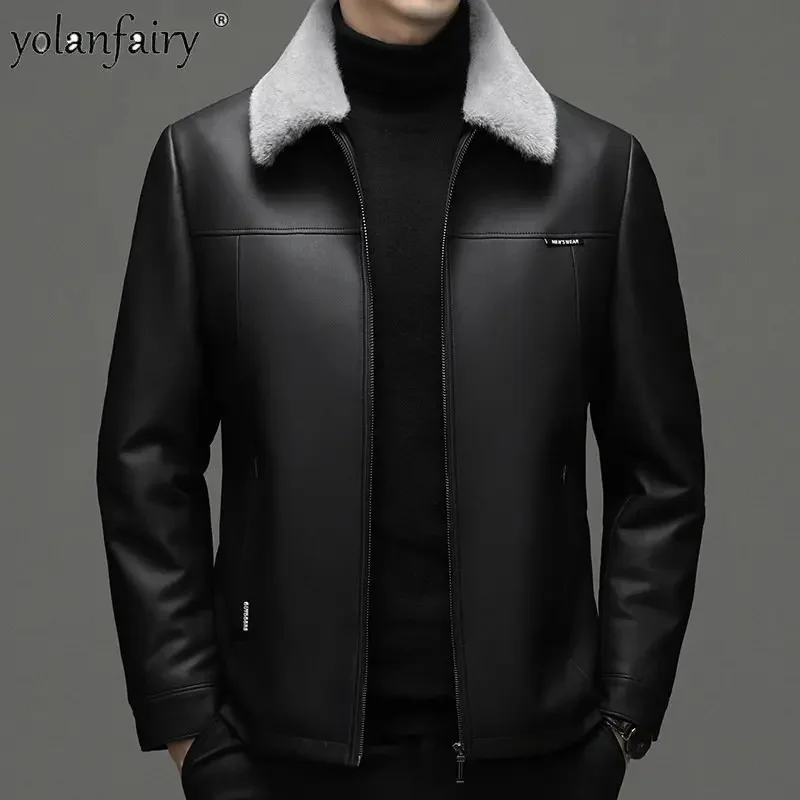 

Winter Jackets for Men 90 White Duck Down High Quality Puffer Jacket Detachable Ferret Collar Learther Coat Veste Homme