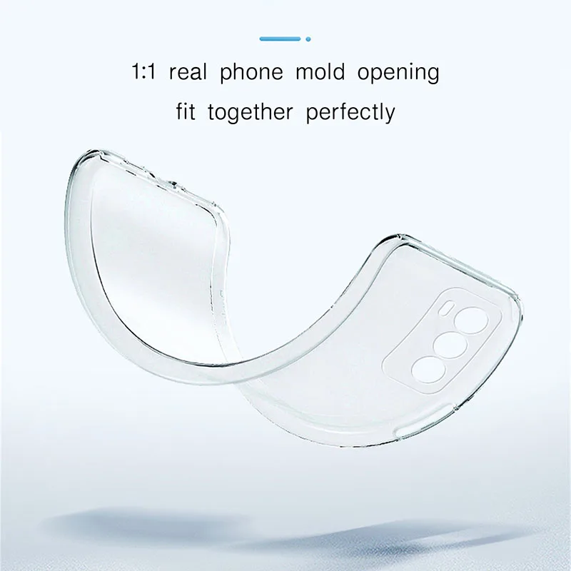 Premium Transparent Shockproof Phone Case - Camera Protective Soft TPU Cover