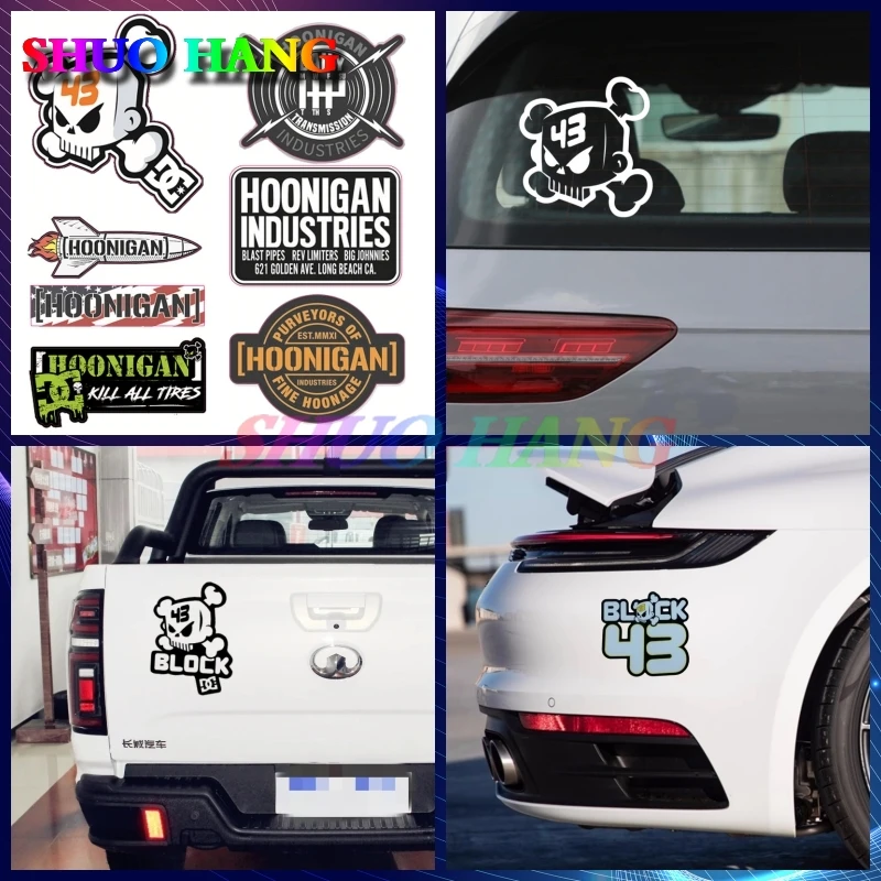 Наклейка на автомобиль Ken Block с изображением черепа, 43 дюйма