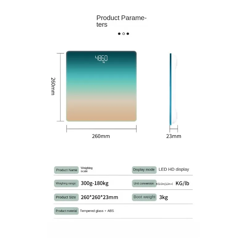 Tiansheng Gradual Weight Scale Home Intelligent Bluetooth Height Electronic Scale Human Professional Weight Scale Health Body 6