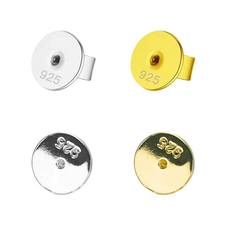 

KIKI 10pcs Metal Earring Stopper Plugs Secure Ear Studs Back Clasps Accessories Earrings Closures for Jewelry Enthusiasts