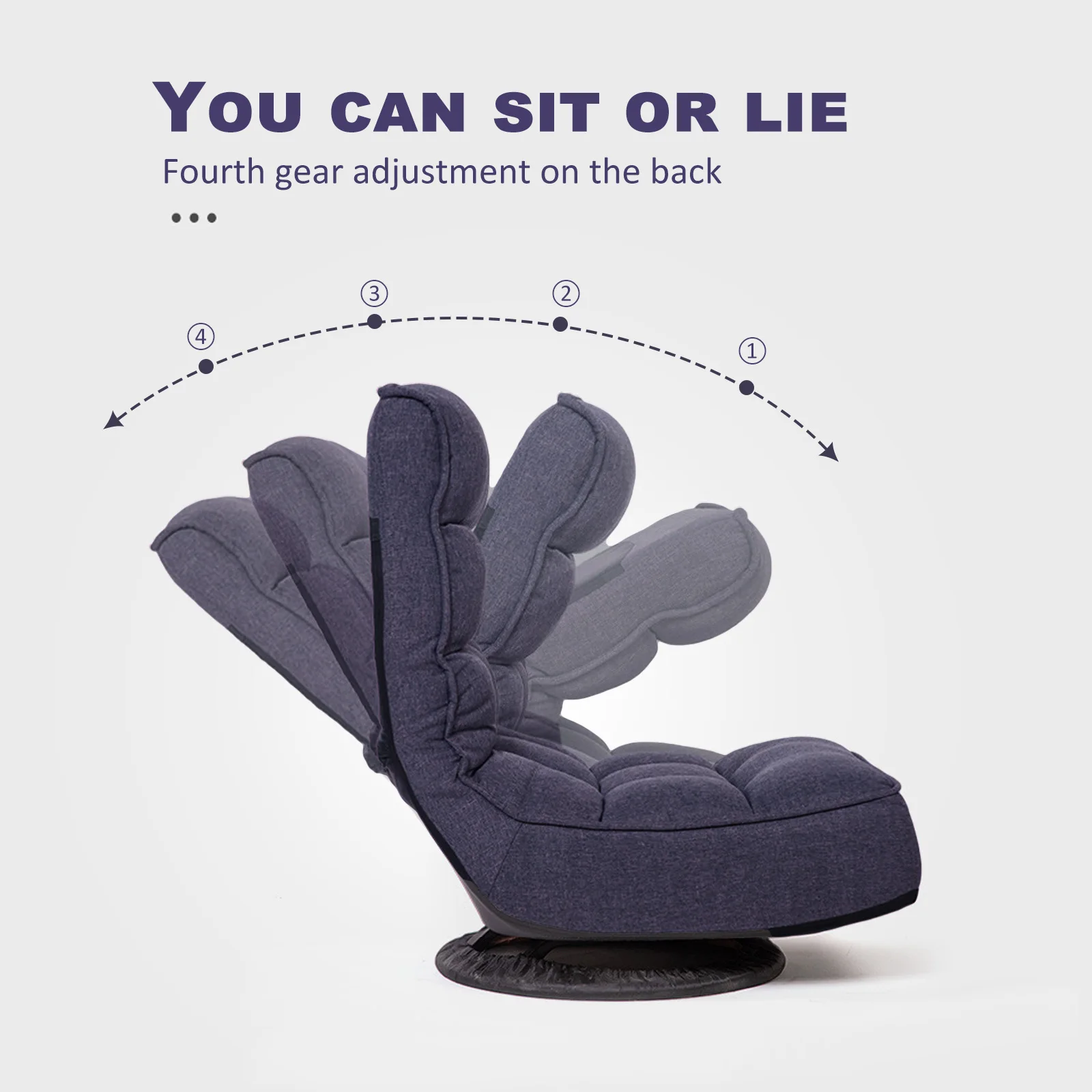 Recliner Chair,Comfy Swivel Chair for Living Room,Adjustable Foam Floor Chair