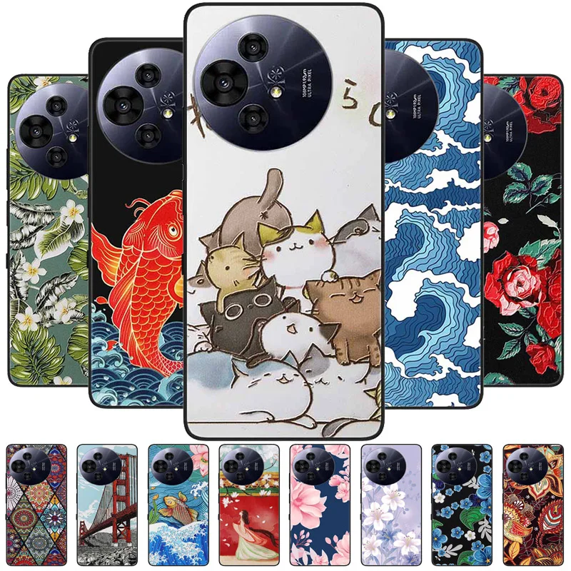 Embossed Silicone TPU Soft Phone Case - 3D Design Protective Cover