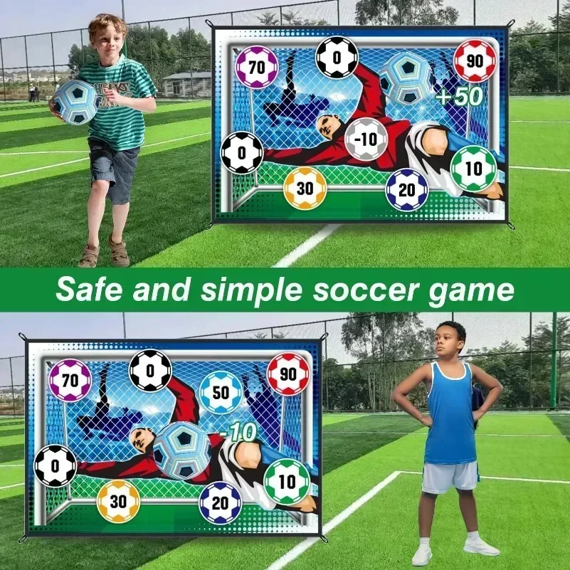 Football training mat soccer game mat set mat with adhesive indoor multiplayer competitive outdoor toss with Velcro goal game boy gift