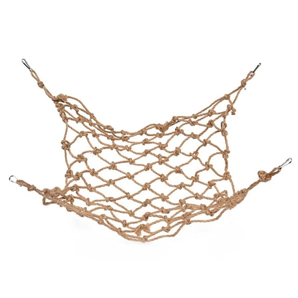Parrot Swing Rope Birds Hanging Climbing Net with Hook Hammock Birds Stand Ladder Chewing Playing Gym Toys 30X20CM parrot toy bird toy bird swing toy small pet ladder toy