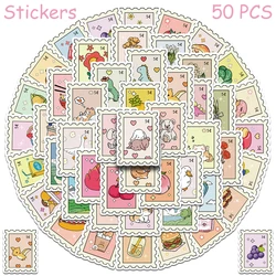 50pcs Cartoon Waterproof Aesthetic Stickers for DIY and Creative Gifts (50pcs)