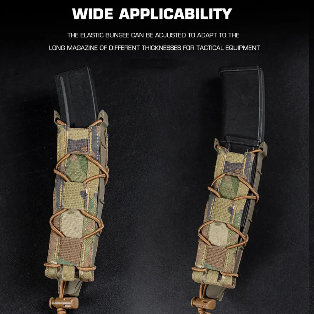 Magazine pouch MOLLE hunting shooting airsoft 9mm .45 long single mag holder quick release tactical belt equipment