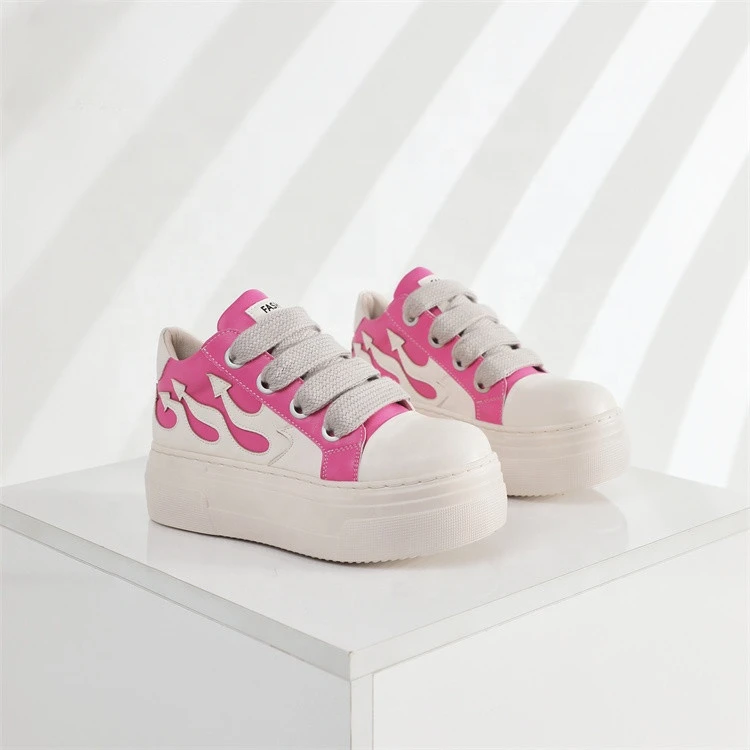 Classic Skateboard Shoes Fashion Women Thick Shoelaces Lace Up Outdoor Casual Sports Shoes
