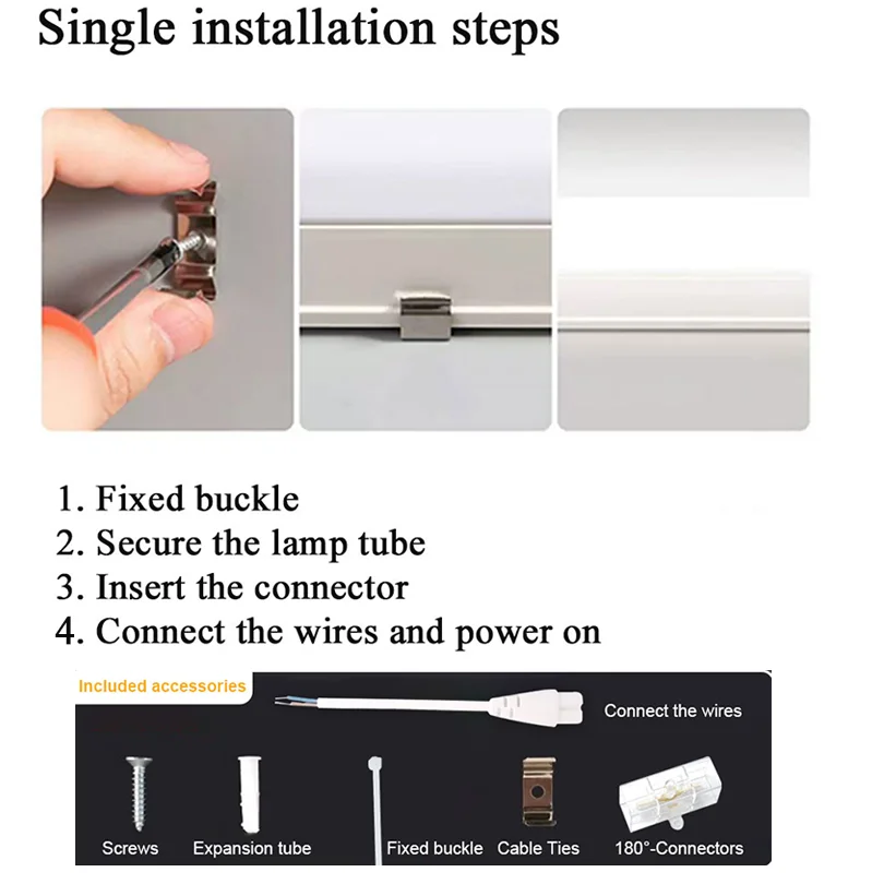 T5 T8 Led Tube Light 220V 110V Wall Lamp Bulb Light 10W  lampa For Home Indoor Kitchen Lighting Garage Light Ceiling Lighting