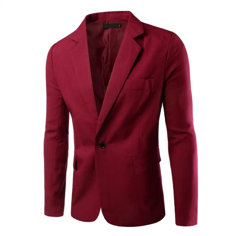 Description Picture 2 of itemSuit Coat Terrific British Men Blazer Cardigan Spring Suit Coat Plus Size Suit Coat for Dating