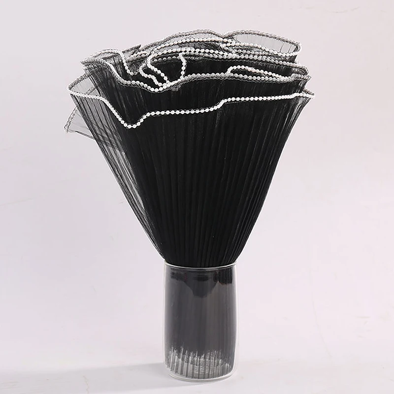 Çiçek sarma kağıdı dalga iplik çiçekçi buket ambalaj dantel örgü çiçekçi buket hediye ambalaj malzemeleri 28cm x 4.5M