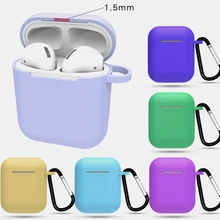 

Soft Silicone Case for Airpods Shockproof Cover for Apple AirPods Earphone Cases Ultra Thin Air Pods Protector Case with Hook