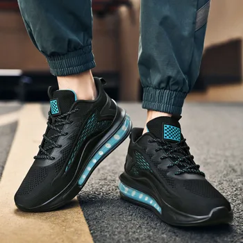 Large size men's shoes breathable lightweight sports shoes outdoor mesh black walking shoes trendy men's casual shoes running sh 1
