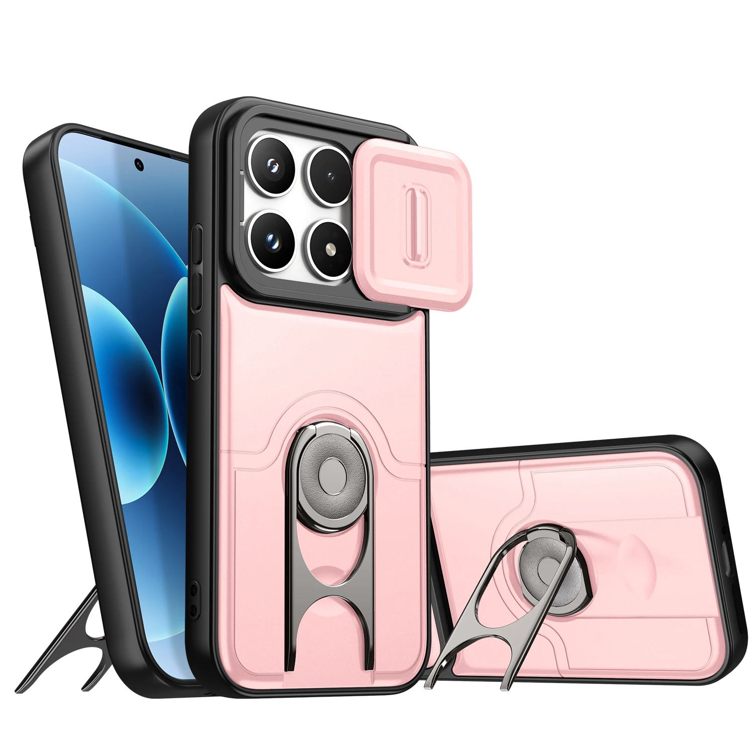 Matte Finish Military-Grade Protective Stand Case