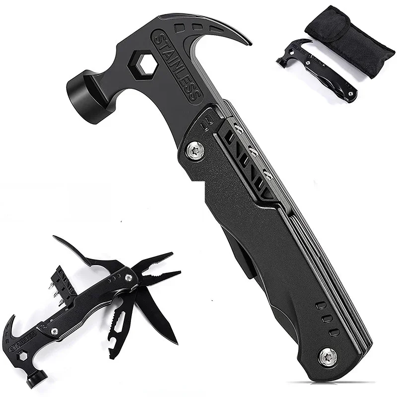 

Multifunctional Pliers Multitool Claw Hammer Stainless Steel Tool Outdoor Survival Wire Cutter Camping Knife Wrench Hand Tools