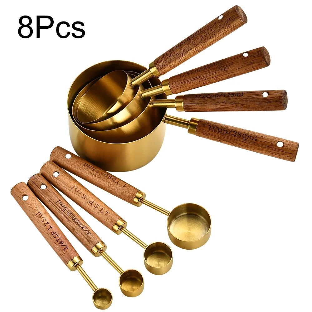 8Pcs Gold