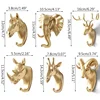 Wall Mounted Hooks Animal Head Rack Coat Caps Wall Hanger Horse Giraffe Elk Elephant Hooks Decorative Decor Bathroom Accessories 1