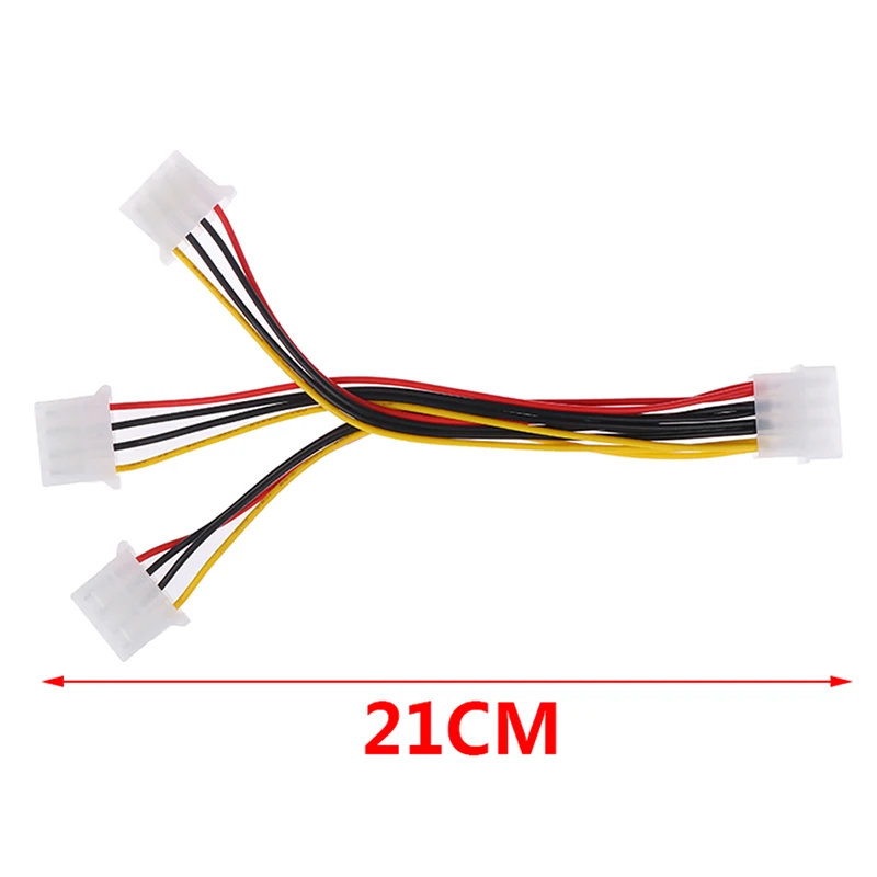 21 cm 4-polige Ide-Stromkabel 4-poliger Stecker auf 3-polige Ide-Buchse Splitter-Adapter kabel von hoher Qualität – Detail 4