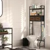 Over The Toilet Storage Cabinet with Fabric Drawers Bathroom Storage Over Toilet Fit Most Toilets, Rustic Brown 1