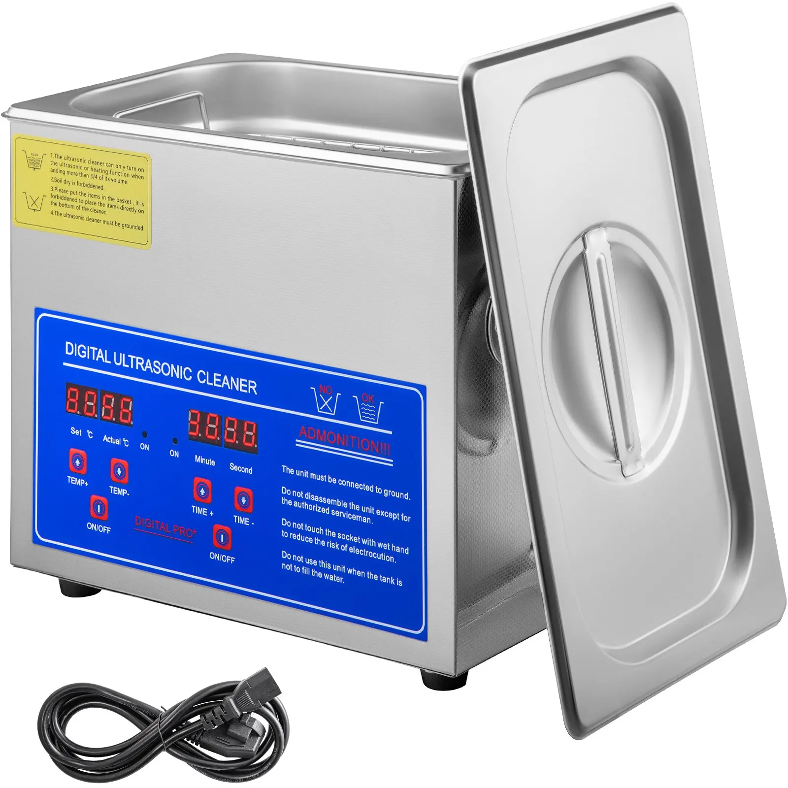 

3L Ultrasonic Cleaner With Digital Timer & Heater Professional Ultra Sonic Jewelry Cleaning Machine jewelry, eyeglasses, watches