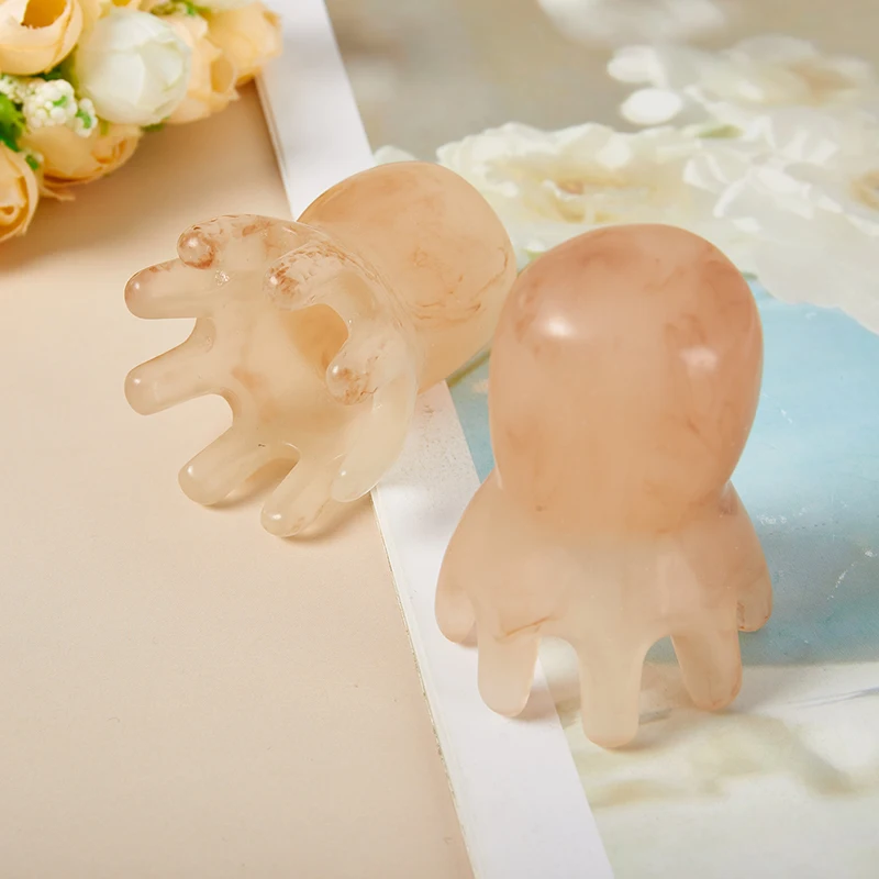 Resin Octopus Comb Head Massager Meridian Scraping Scalp Massage Brush