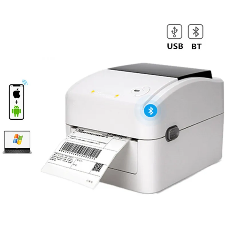 

XP420 Shipping Label Express Waybill Address Barcode Product Price Sticker Width 25.4-115mm USB Bluetooth 4" Thermal Printer