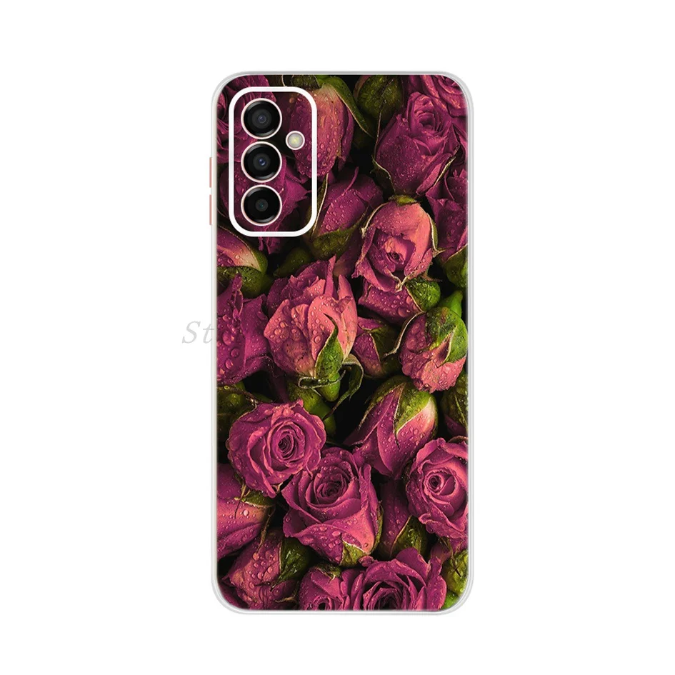 Luxury Marble Flower Print Soft Silicone Phone Case