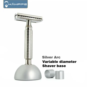 Base in alluminio Silver Arc adatta per maniglie per rasoio Elite, Henson, Yaqi, Tatara 13,9 mm 12,8 mm 12 mm di diametro diverso 1