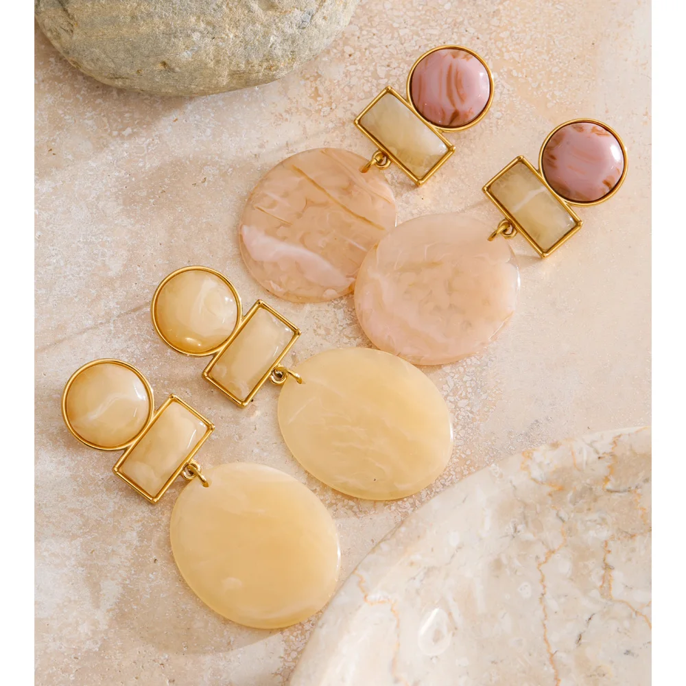 Yhpup Resin Dangle Earrings