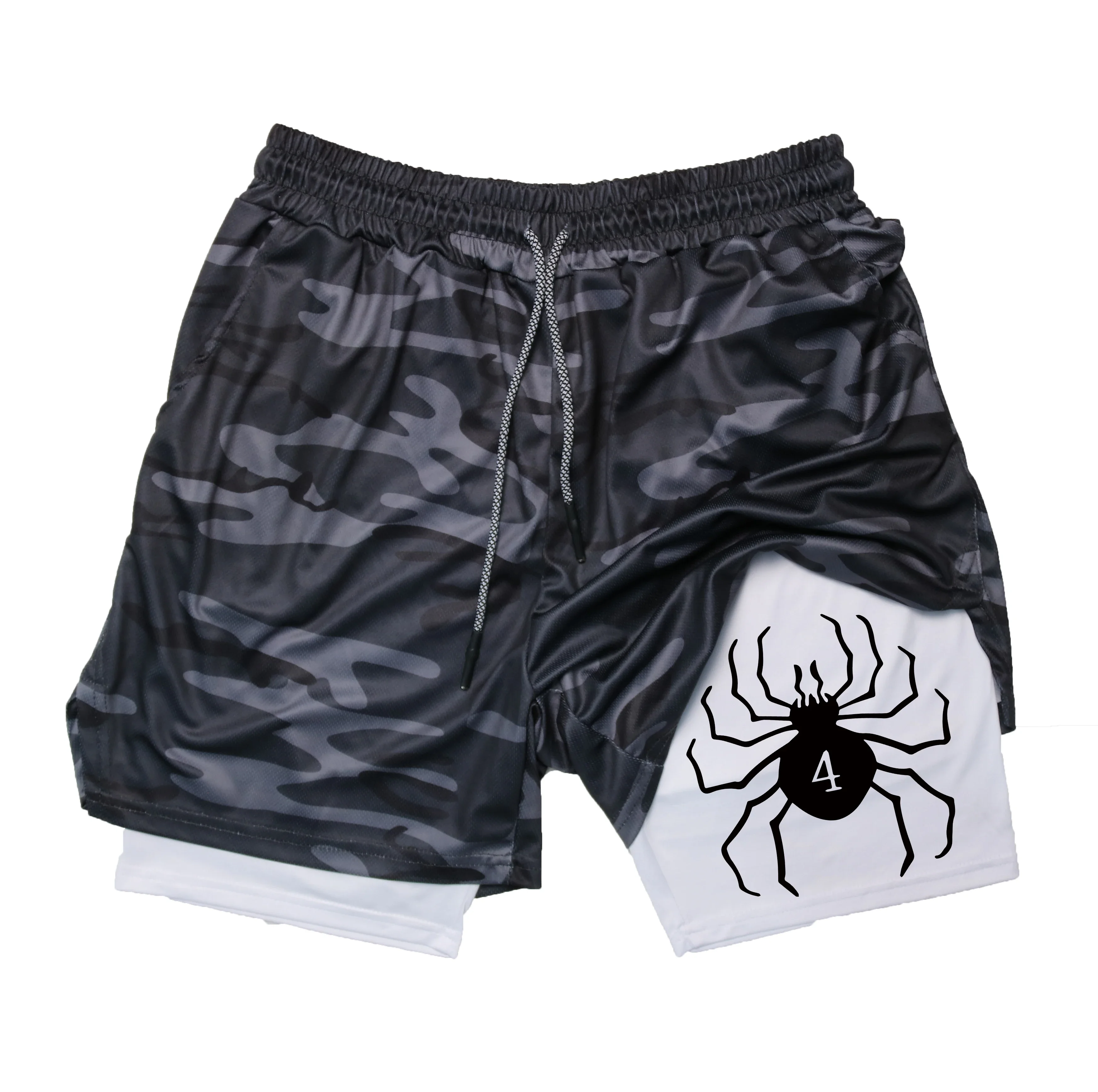 Men's Anime Hunter x Hunter Gym Shorts Bilayer 2-in-1 Breathable Quick-drying Absorb Sweat Sports Short Gym Jogging Pants 5