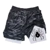 Men's Anime Hunter x Hunter Gym Shorts Bilayer 2-in-1 Breathable Quick-drying Absorb Sweat Sports Short Gym Jogging Pants 5