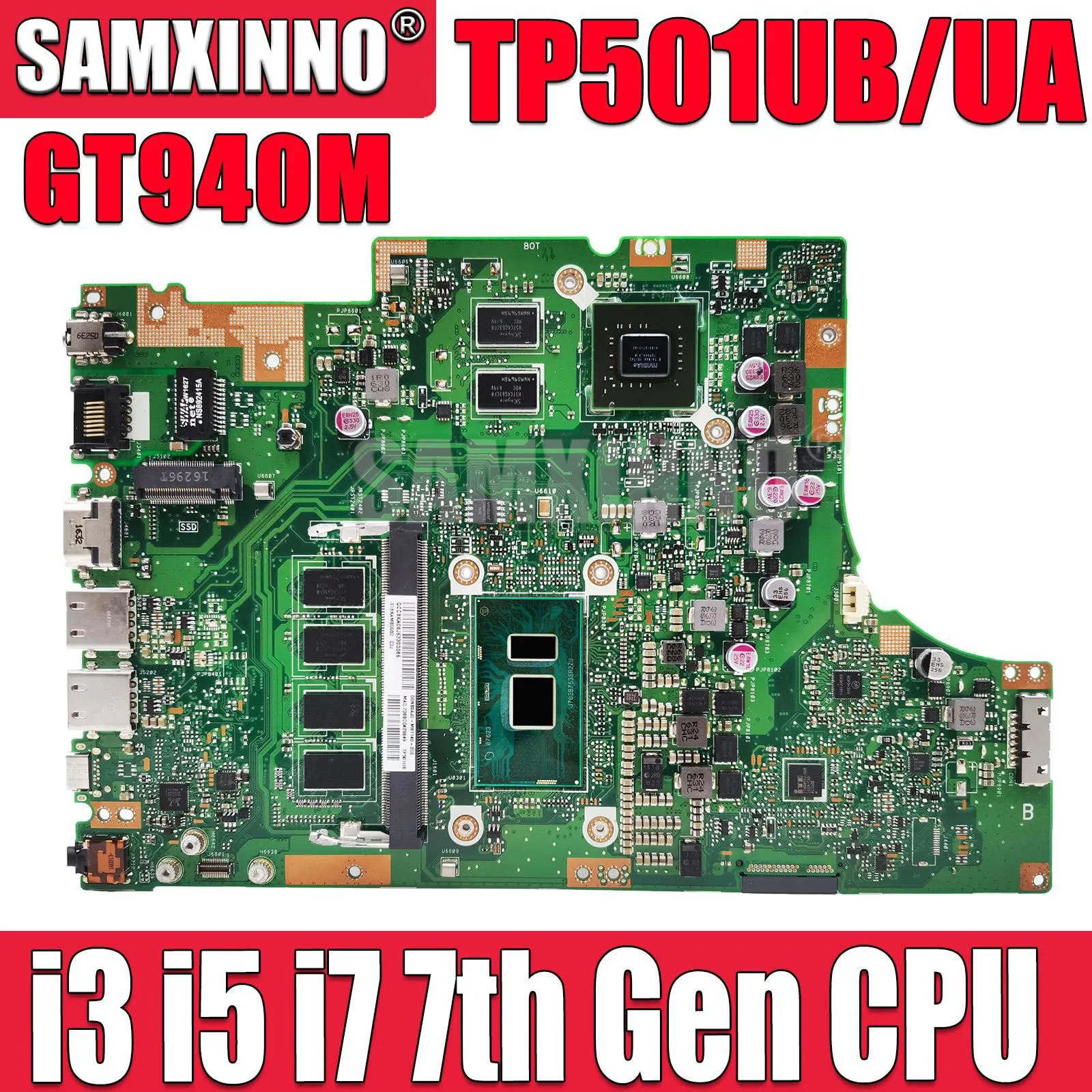 

TP501UB Материнская плата ASUS TP501U TP501UJ TP501UQK TP501UQ TP501UA материнская плата для ноутбука I3 I5 I7 ЦП 4 Гб ОЗУ GT940M 100% тестовые работы