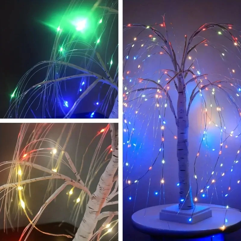 192LED Willow Branch Lamp Battery And USB Dual Use 8 Modes DIY Tree Light For Home Chritmas Birthday Wedding Party Decoration