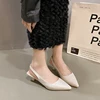 Women Slingback High Heel Luxury Sandals New Woman Fashion Designer Pointed Toe Sexy Pumps for Female Footwear Zapatos Mujer 3