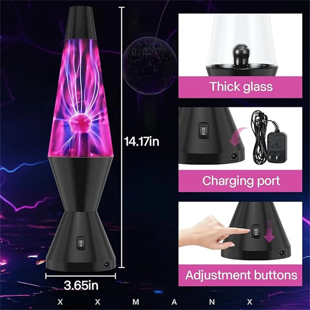 Touch \u0026 Sound Sensitive Static Electric Lightning Plasma Globe Night Lamp,  Science Gifts for Parties, Decorations, Bedroom, Home - AliExpress, image size:1000x1000