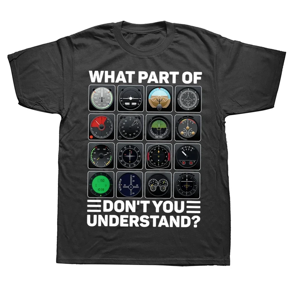 

Birthday Gifts Airplane Pilot Tools Instruments T Shirts Airline Aircraft Graphic Streetwear Short Sleeve T-shirt Men Clothing
